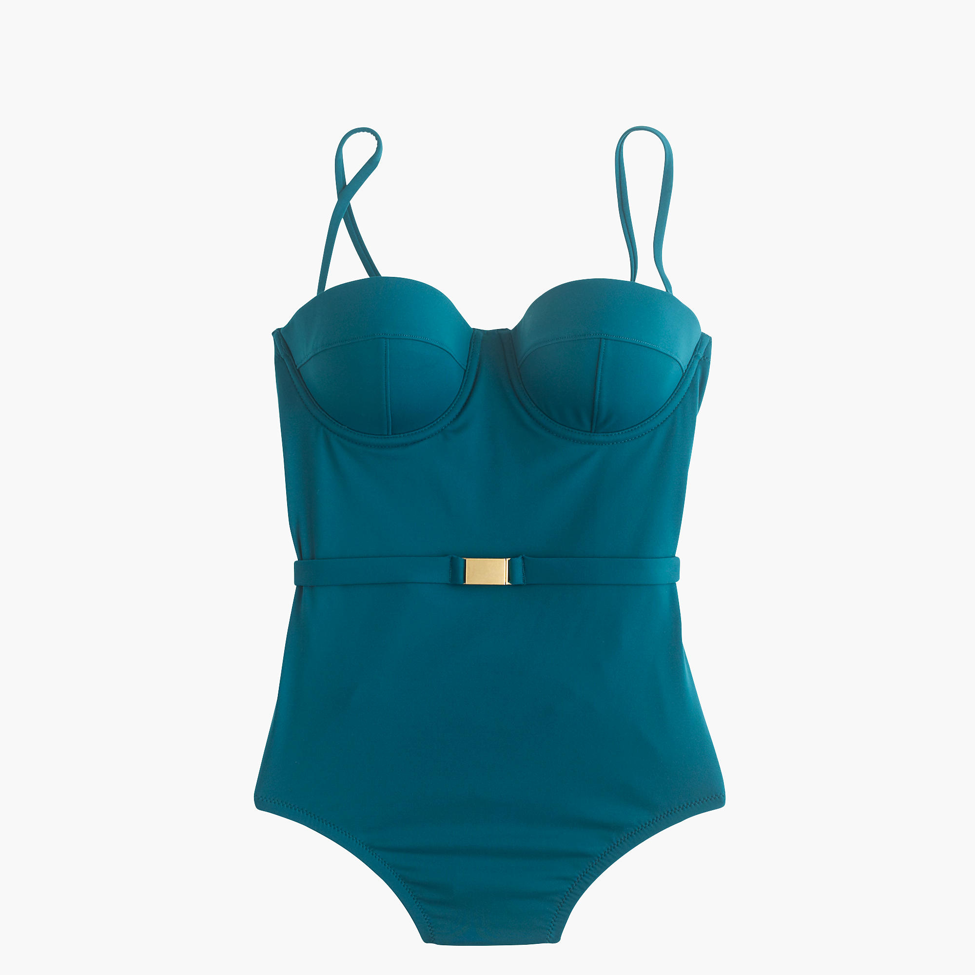J.Crew Synthetic Dcup Belted Underwire Onepiece Swimsuit In Italian